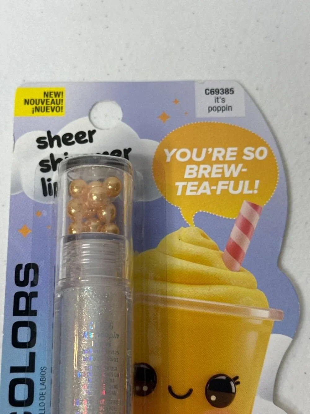 L.A. Colors Bubble Tea Shimmer Lip Gloss Its Poppin New